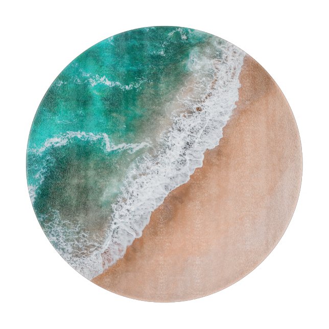 Meerwasser am Meer Sand tropischen Sommer Schneidebrett (Vorderseite)