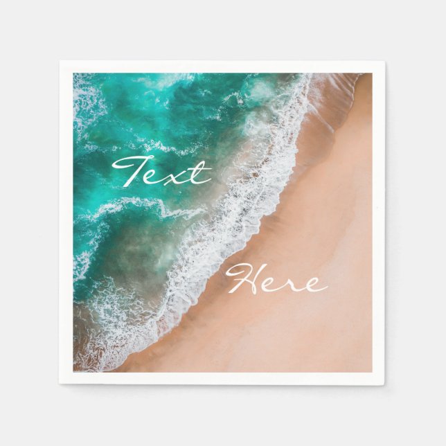 Meerwasser am Meer Sand tropischen Sommer Serviette (Vorderseite)