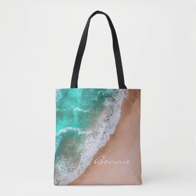 Meerwasser am Meer Sand tropischen Sommer Tasche (Vorderseite)
