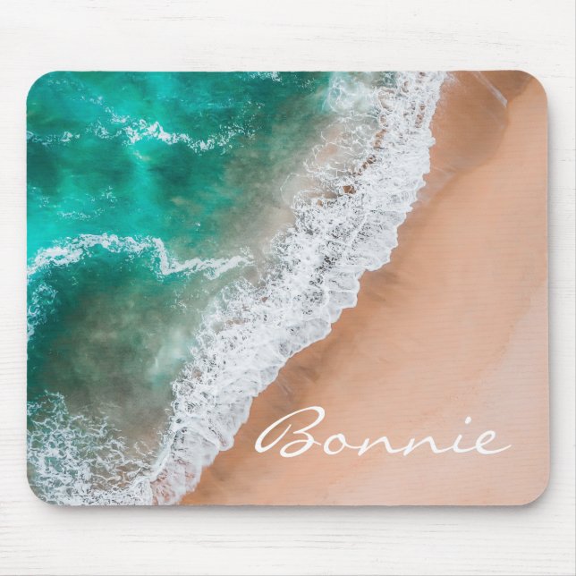 Meerwasser am Meer, tropischer Sommer Mousepad (Vorne)