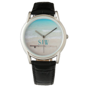 Meerwasser Angeln Mit Monogramm Männerbeobachtung Armbanduhr