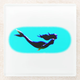 Meerwasserschwimmen Glasuntersetzer