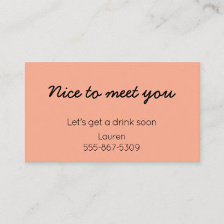 Meet Cute - Dating "Call Me" Card Telefonnummerkarte