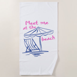 Meet Me at the Beach Summer Vibes Beach Strandtuch