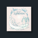 Meet me in LOTHLORIEN™ - Swan Boat Leinwanddruck<br><div class="desc">Drift into the timeless beauty of Middle-earth™ with this enchanting Lord of the Rings™ design inspired by Lothlórien™. Featuring an elegant Elven swan boat gliding across tranquil waters beneath a radiant star, the artwork captures the serenity and starlit magic of the Golden Wood. Framed by delicate leaves and graceful linework,...</div>