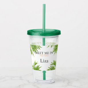 Meet Me Miami Junggeselinnen-Abschied Acrylic Tumb Acryltrinkbecher