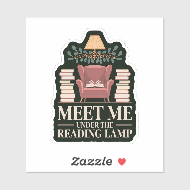 Meet Me Under the Reading Lamp Cozy Holiday Aufkleber (Blatt)