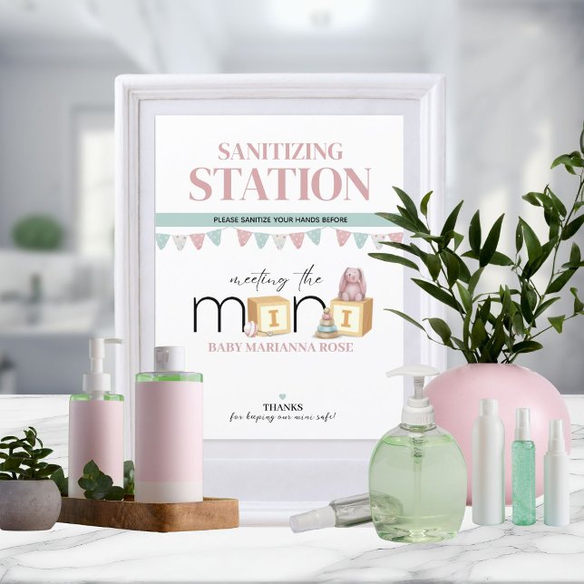 Meet The Mini Pink Sanitizing Station Sign (Von Creator hochgeladen)
