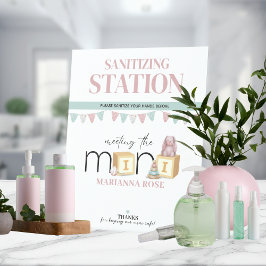 Meet The Mini Pink Sanitizing Station Sockelschild