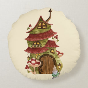 Meet Thistle Toadstool! Rundes Kissen