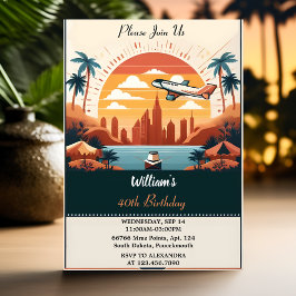 Meet Travel Cabin Beach Zielort 40. Geburtstag Einladung