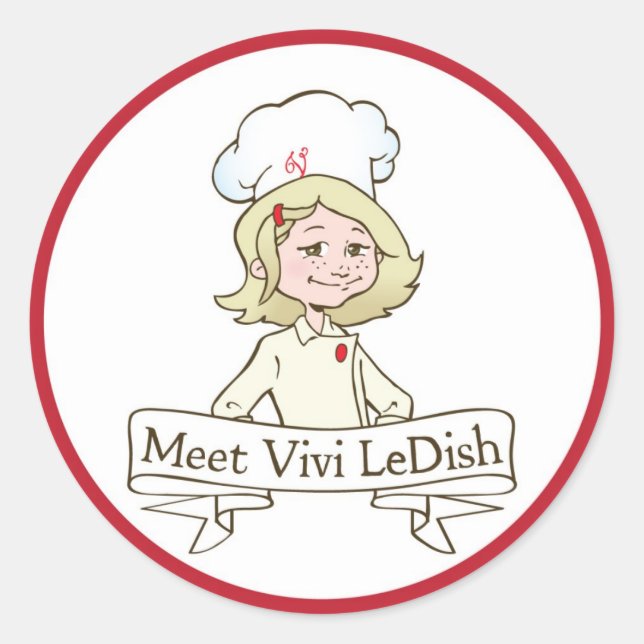 Meet Vivi LeDish Stickers (Vorderseite)