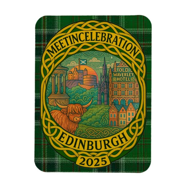 MEETinCelebration Edimbourg 2025 - Magnet de jour (Vertical)