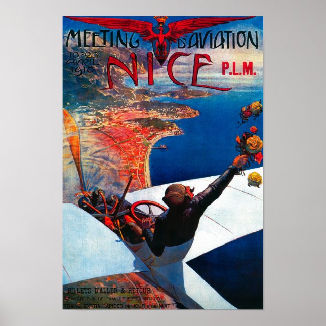 Meeting D'Aviation à Nice, France Poster (Devant)