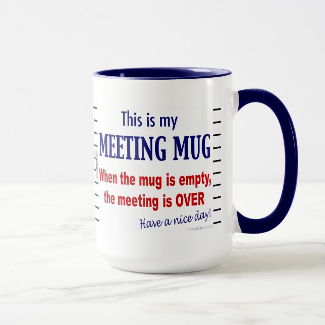Meeting Tasse Funny Büro Humor Tasse Kaffee (Rechts)