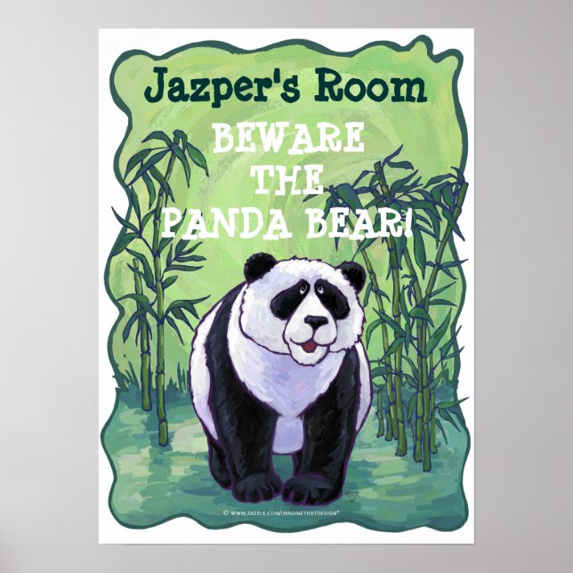 Méfiez-vous de l'Ours de Panda Poster de la chambr (Devant)