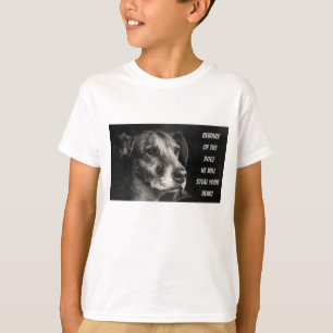 Méfiez-vous du chien, photo personnalisée T-Shirt 