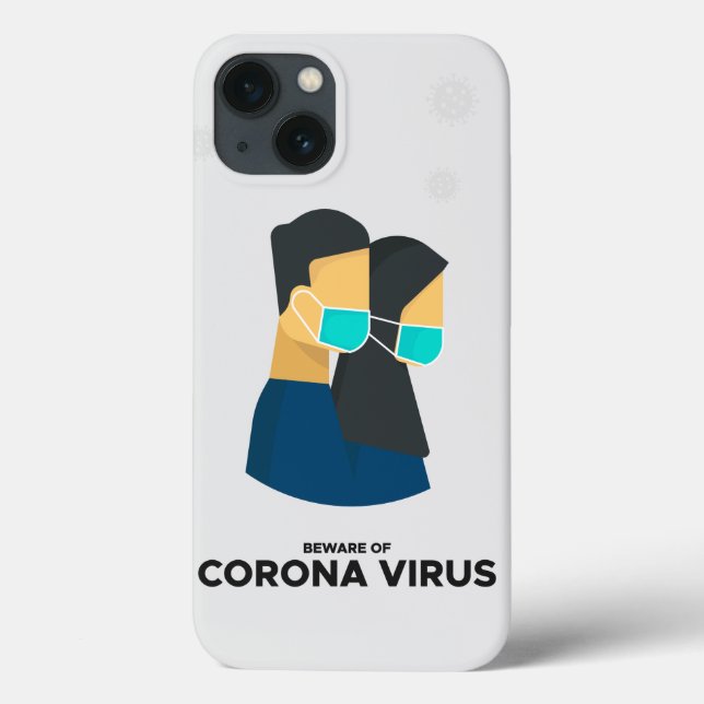 Méfiez-vous du coque iphone coronavirus (Verso)