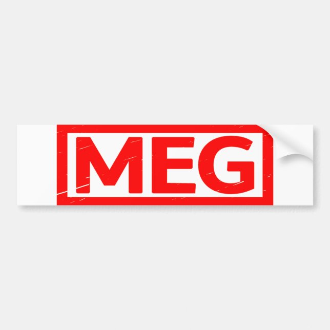 Meg-Briefmarke Autoaufkleber (Vorne)