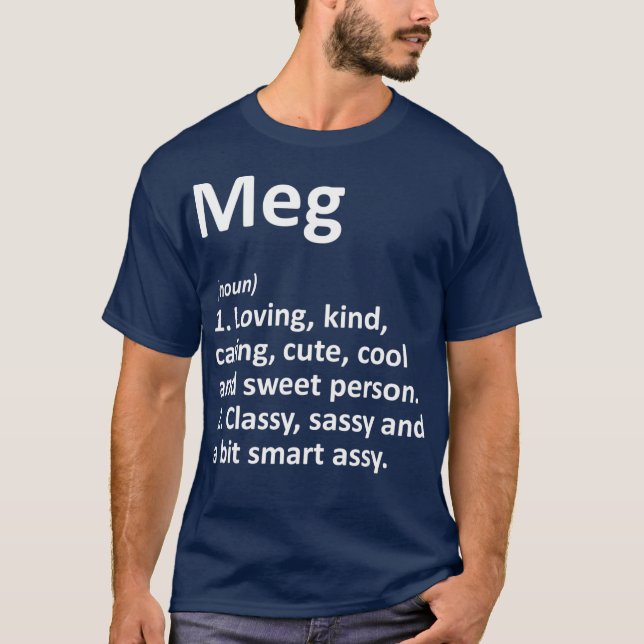 MEG Definition Personalisiert Name Funny Birthday T-Shirt (Vorderseite)
