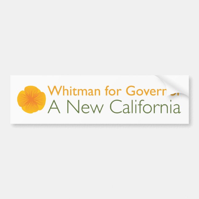 Meg Whitman für Gouverneur Autoaufkleber (Vorne)