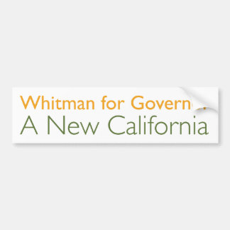 Meg Whitman für Gouverneur Autoaufkleber