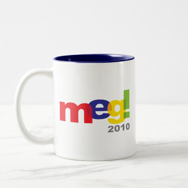 Meg Whitman für Gouverneur Zweifarbige Tasse (Links)