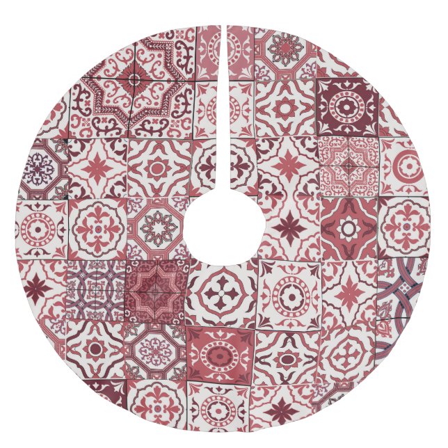 Mega Gorgeous marokkanischen Patchwork Pattern Polyester Weihnachtsbaumdecke (Vorderseite)