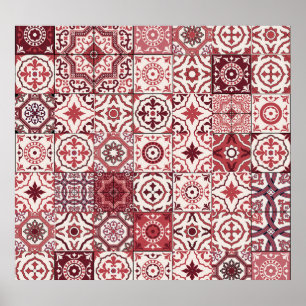 Mega Gorgeous marokkanischen Patchwork Pattern Poster
