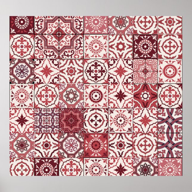 Mega Gorgeous marokkanischen Patchwork Pattern Poster (Vorne)