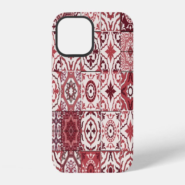 Mega großartiges marokkanisches Patchwork-Muster iPhone 12 Hülle (Rückseite)