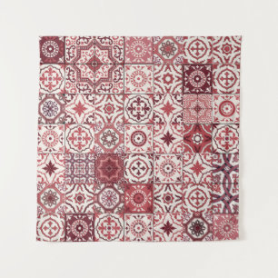 Mega großartiges marokkanisches Patchwork-Muster Wandteppich