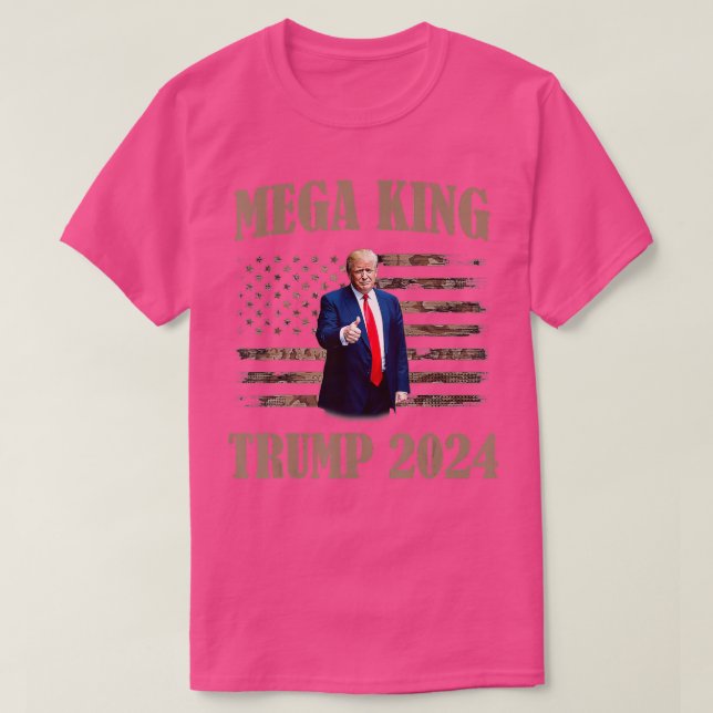 Mega-König,Mega-König Trump 2024  T-Shirt (Design vorne)