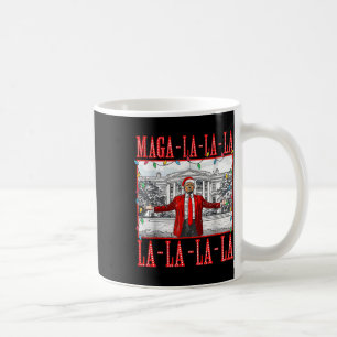 Mega La La La Christmas Santa Funny Trump Xmas Paj Kaffeetasse