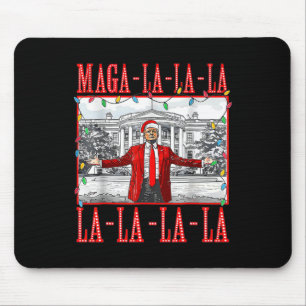 Mega La La La Christmas Santa Funny Trump Xmas Paj Mousepad