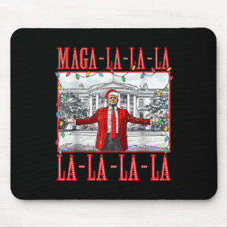 Mega La La La Christmas Santa Funny Trump Xmas Paj Mousepad