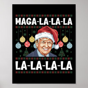 Mega La La La Donald Trump Potus 47 Hässliches Wei Poster