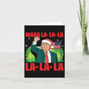 Mega La La La Donald Trump Potus 47 Ugly Weihnacht Karte