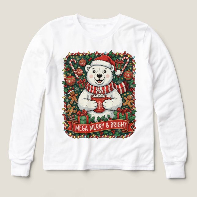 Mega Merry & Bright – Cute Christmas Bear Holiday  (Design Vorderseite)