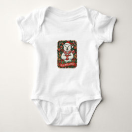 Mega Merry & Bright – Cute Christmas Bear Holiday  Baby Strampler