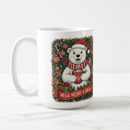 Mega Merry & Bright – Cute Christmas Bear Holiday  Kaffeetasse