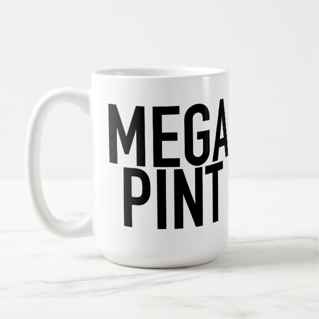 MEGA PINT Tasse trinken Glass Cup Kaffee Wein Bier (Links)