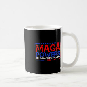 Mega Power Trump Vance Hogan 2024 Patriotic Funny Kaffeetasse