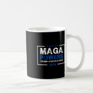 Mega Power Trump Vance Hogan 2024 Patriotic Funny Kaffeetasse