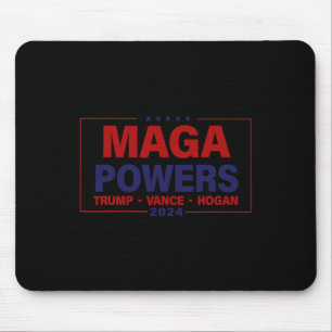 Mega Power Trump Vance Hogan 2024 Patriotic Funny Mousepad