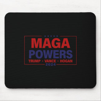 Mega Power Trump Vance Hogan 2024 Patriotic Funny Mousepad
