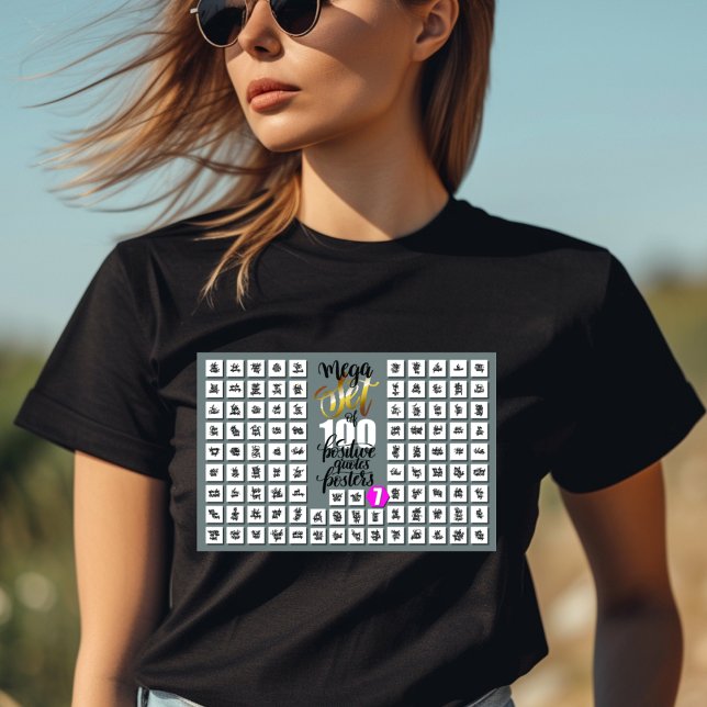 Mega-Set von 100 Positive Quotes-T - Shirt (Von Creator hochgeladen)