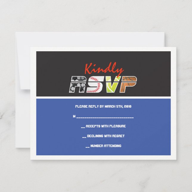 MEGA SPORTS Bar Bat Mitzvah Einladung (Vorderseite)