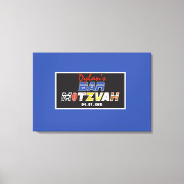 MEGA SPORTS Bar Bat Mitzvah Einladung Leinwanddruck
