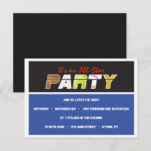 MEGA SPORTS Bar Bat mitzvah Invitation